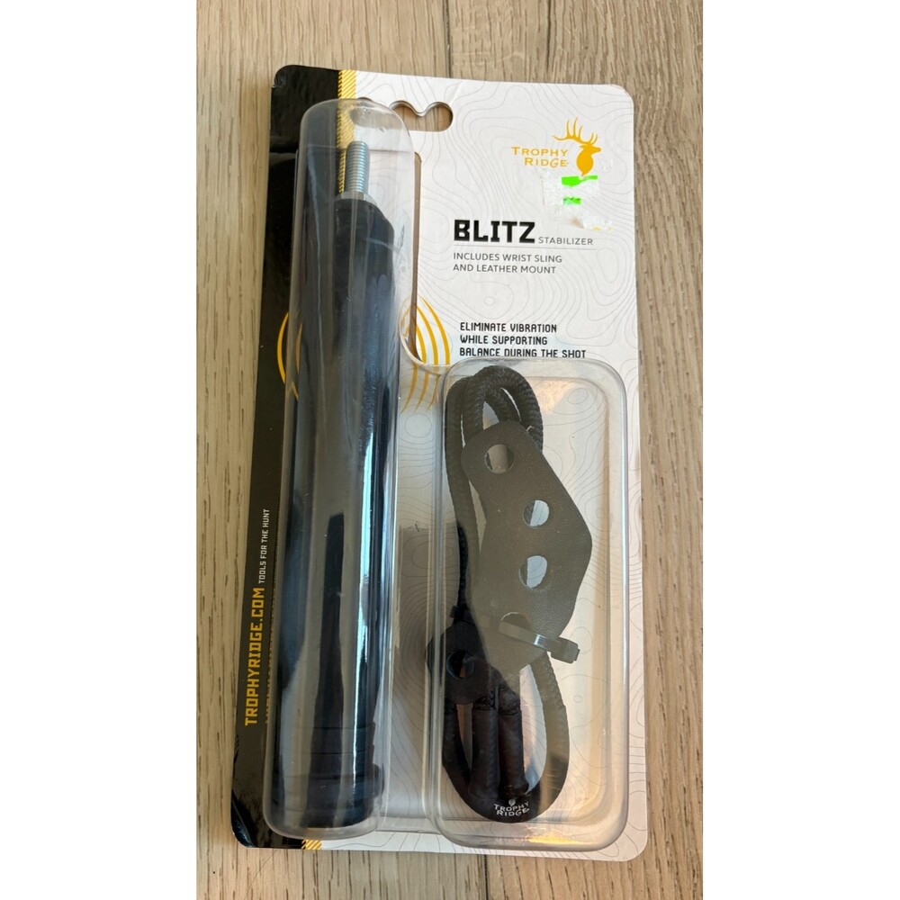 NEW Trophy Ridge Blitz Stabilizer Black 6" Bow Wrist strap KIT Mathews Hoyt PSE